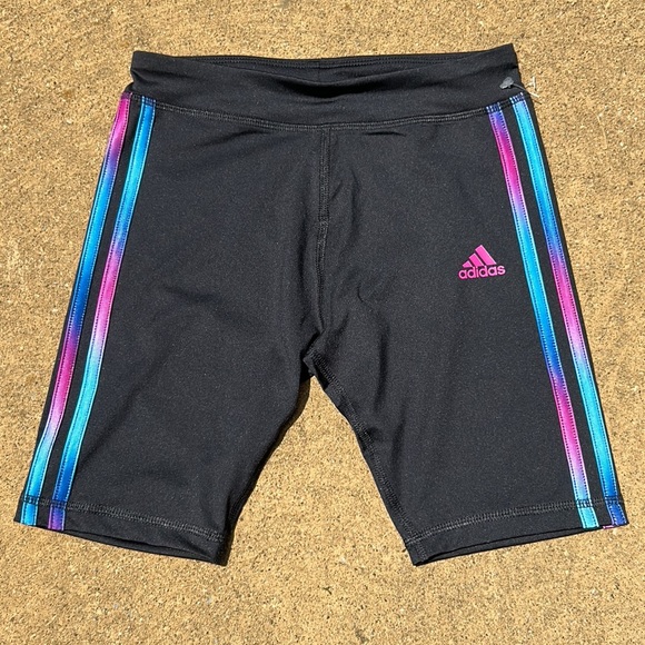 adidas Other - NWT Adidas Girls Black & Multicolored Athletic Running Shorts Size M 10/12